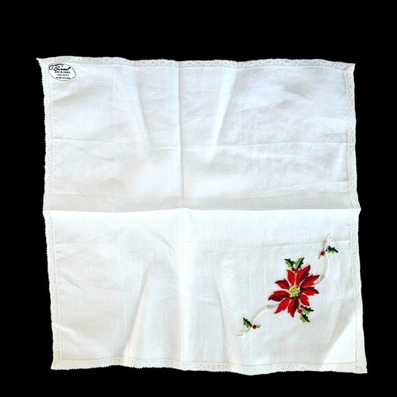 Vintage Christmas Swiss Embroidered Hankie Holiday Instant Collection Decor Pack - Picture 10 of 10